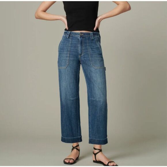 NEW JOE’S The Relaxed Carpenter Jeans Womens Size 29 Blue Denim Echelon Mid-Rise - Picture 1 of 16